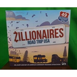 Zillionaires Road Trip USA Board Game, Brand New, Sealed W Legendary Attractions